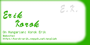 erik korok business card